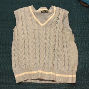 SHEIN sweater vest in baby blue